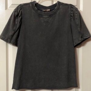Universal Thread Weathered Gray Short Sleeve Sweatshirt Size Small